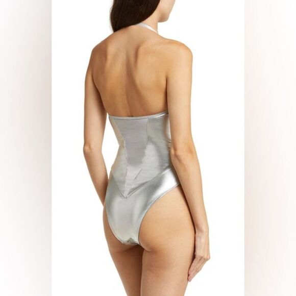 ANN SUMMERS Crimson Metallic Teddy - Picture 3 of 14